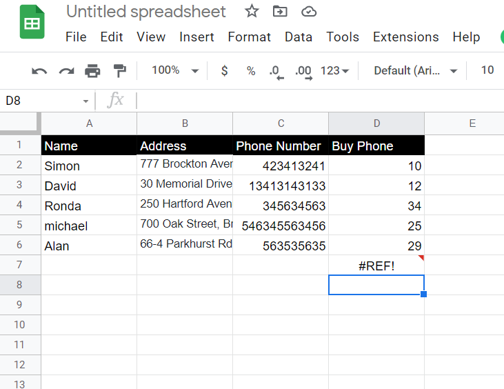 Microsoft Excel Invalid Reference Error